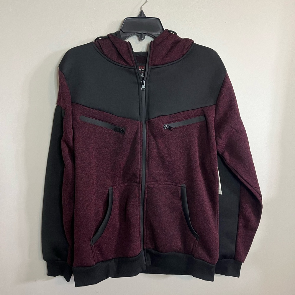 Retro Stitch Zip-up Hoodie - Size Small Sweatshirt